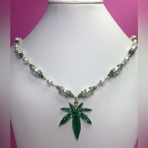 Set teardrop NWT Earrings/Necklace Resin Acrylic Mary Jane Rhinestones Handmade